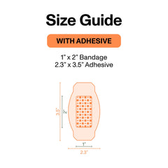 PowerHeal adhesive outer layer provides secure, comfortable wear.
