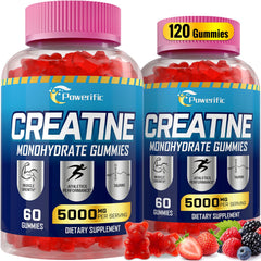 Powerific Creatine Monohydrate Gummies bottle for convenient pre-workout energy.