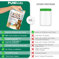 POWkids brain-health ingredient graphic highlights choline for development and focus.
