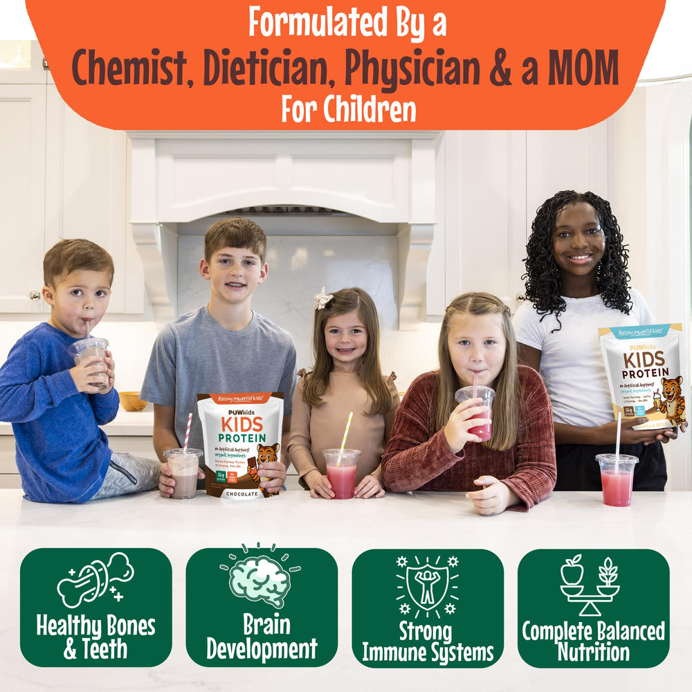 POWkids organic cocoa close-up highlights clean ingredients and rich flavor