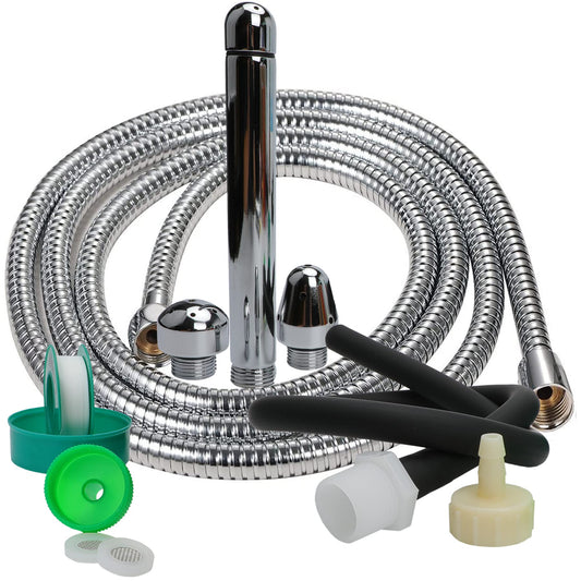 PPELAO shower enema system hose for flexible cleansing in any standard shower.