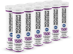 Precision Hydration electrolyte tablets in a purple tube bottle for easy hydration.
