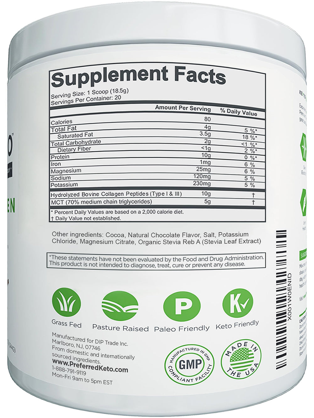 Preferred Elements Keto Collagen drink mixing demonstrates quick blend in a glass.