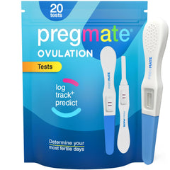 Pregmate ovulation midstream tests box laid out for reliable fertility tracking.