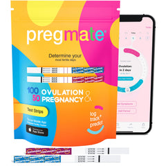 Pregmate test-strip storage case helps keep strips organized and ready.
