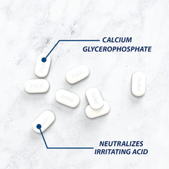 Prelief caplets held in hand showing portable use
