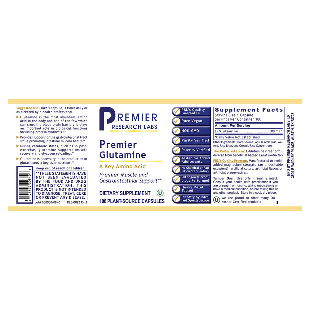 Premier Glutamine pour shot demonstrates easy daily intake.
