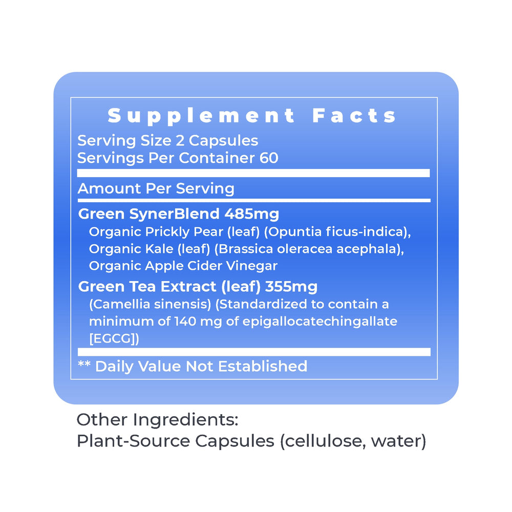 Premier Green Tea Extract green tea leaves image suggests premium source ingredients.