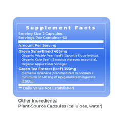 Premier Green Tea Extract green tea leaves image suggests premium source ingredients.