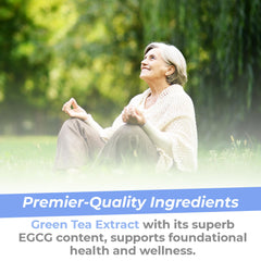 Premier Green Tea Extract bottle open ready for routine with meals.