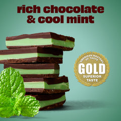 Premier Protein Winter Mint Chocolate milkshake glass with mint swirl for on-the-go fueling