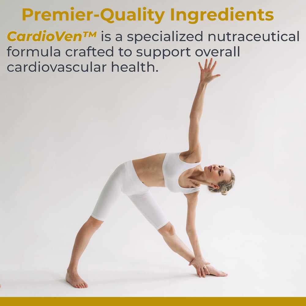 CardioVen label and packaging shown to convey premium heart health support.