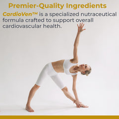 CardioVen label and packaging shown to convey premium heart health support.