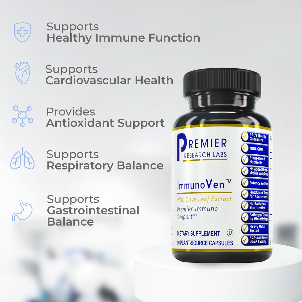 Premier Research Labs ImmunoVen reishi mushroom presence in supplement bottle