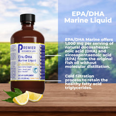 Premier Research Labs lemon-flavor omega-3 bottle highlighting taste and daily use.