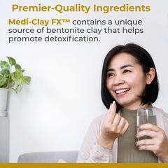 Ingredient focus showing Beidellite-rich clay for mineral-enhanced detox potential