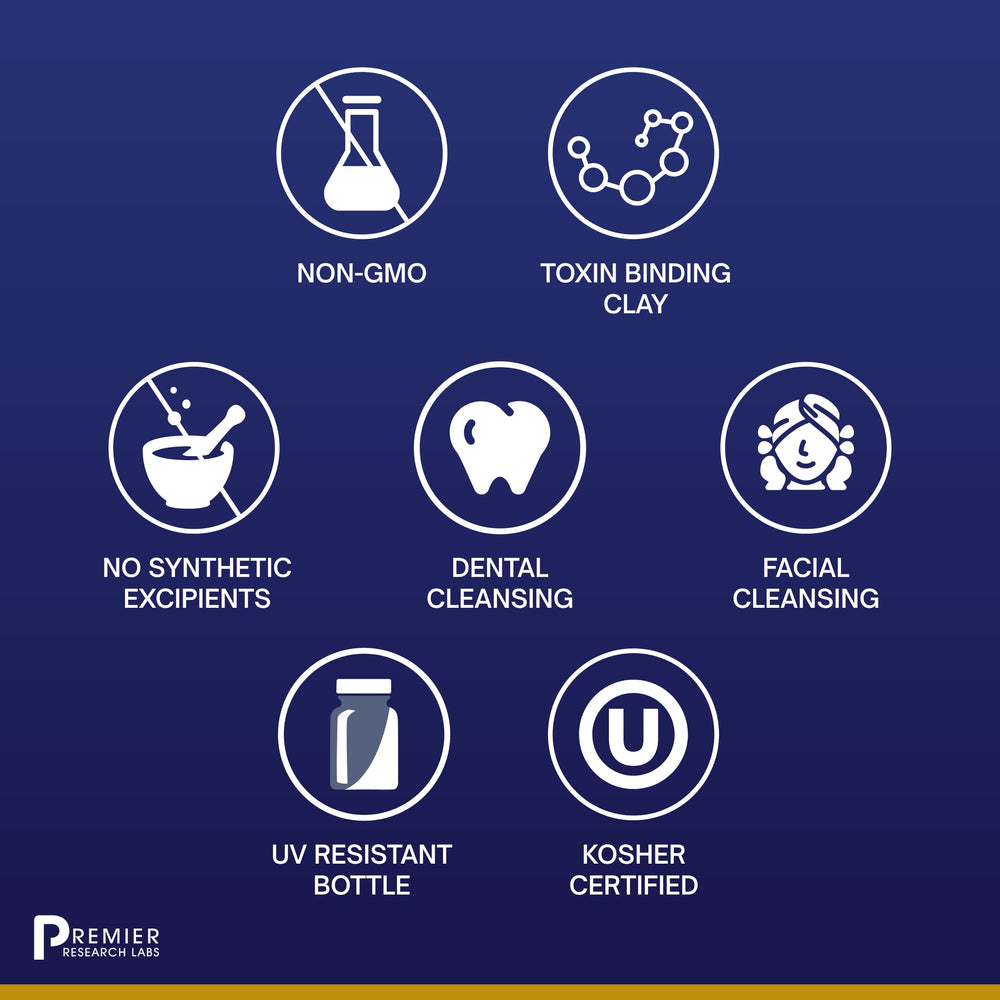 Premier Research Labs Medi-Dental Pack calcium smectites close-up highlighting minerals