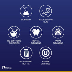 Premier Research Labs Medi-Dental Pack calcium smectites close-up highlighting minerals