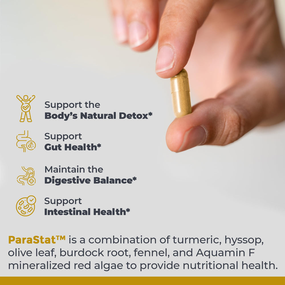 Premier Research Labs ParaStat holarrhena bark detail in herbal blend.