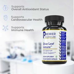 Premier Research Labs Olive Leaf Immune Turmeric and Parsley included for balanced support.