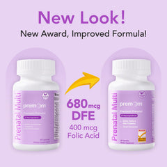 Premom packaging emphasizes traceable ingredients and clean formulation.