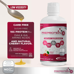 PreProtein 15 liquid dispense shows fast absorption in a ready-to-drink format.