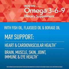 Presca Omega 3-6-9 supports heart health with essential fatty acids.