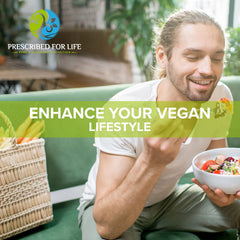 Prescribed For Life Aquamin powder added to juice for mineral boost.