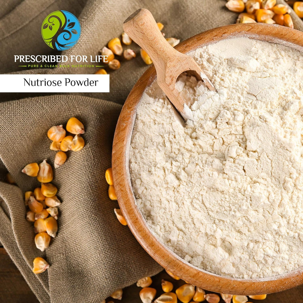 Nutriose powder with scoop ready for precise measurement.