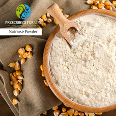 Nutriose powder with scoop ready for precise measurement.