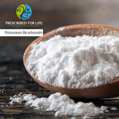 Close-up of potassium bicarbonate powder texture highlighting crystalline purity for baking and fermentation.