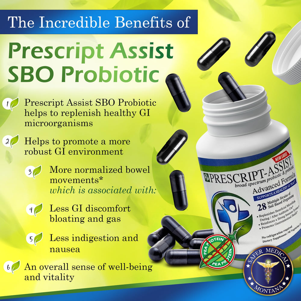Prescript-Assist packaging label emphasizes vegan, no pea protein, plant-based formula