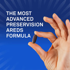 PreserVision AREDS3 bottle with dosage scoop demonstrates simple daily dosing.