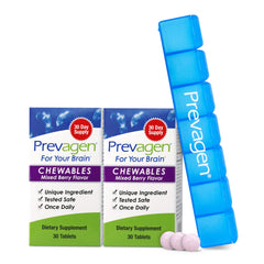 Prevagen Regular Strength mixed berry chewables, a convenient daily supplement for on-the-go routines