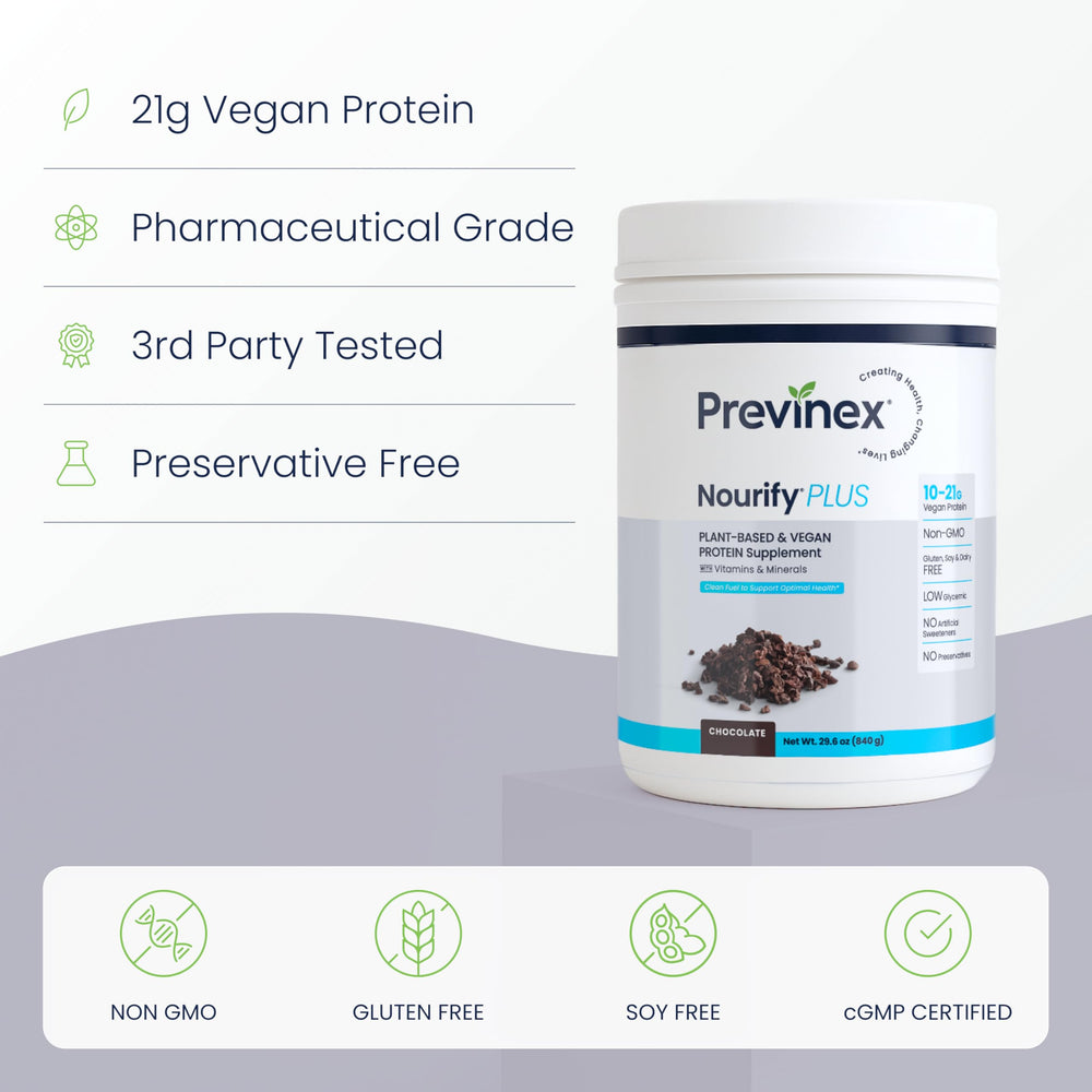 Previnex Nourify Plus chocolate shake glass demonstrates smooth, satisfying blend.