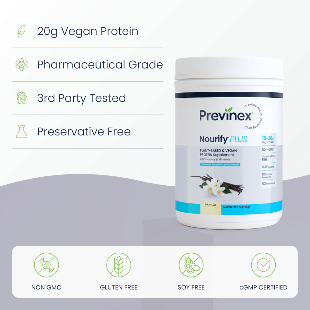 Previnex Nourify Plus probiotics bottle emphasizing gut health support