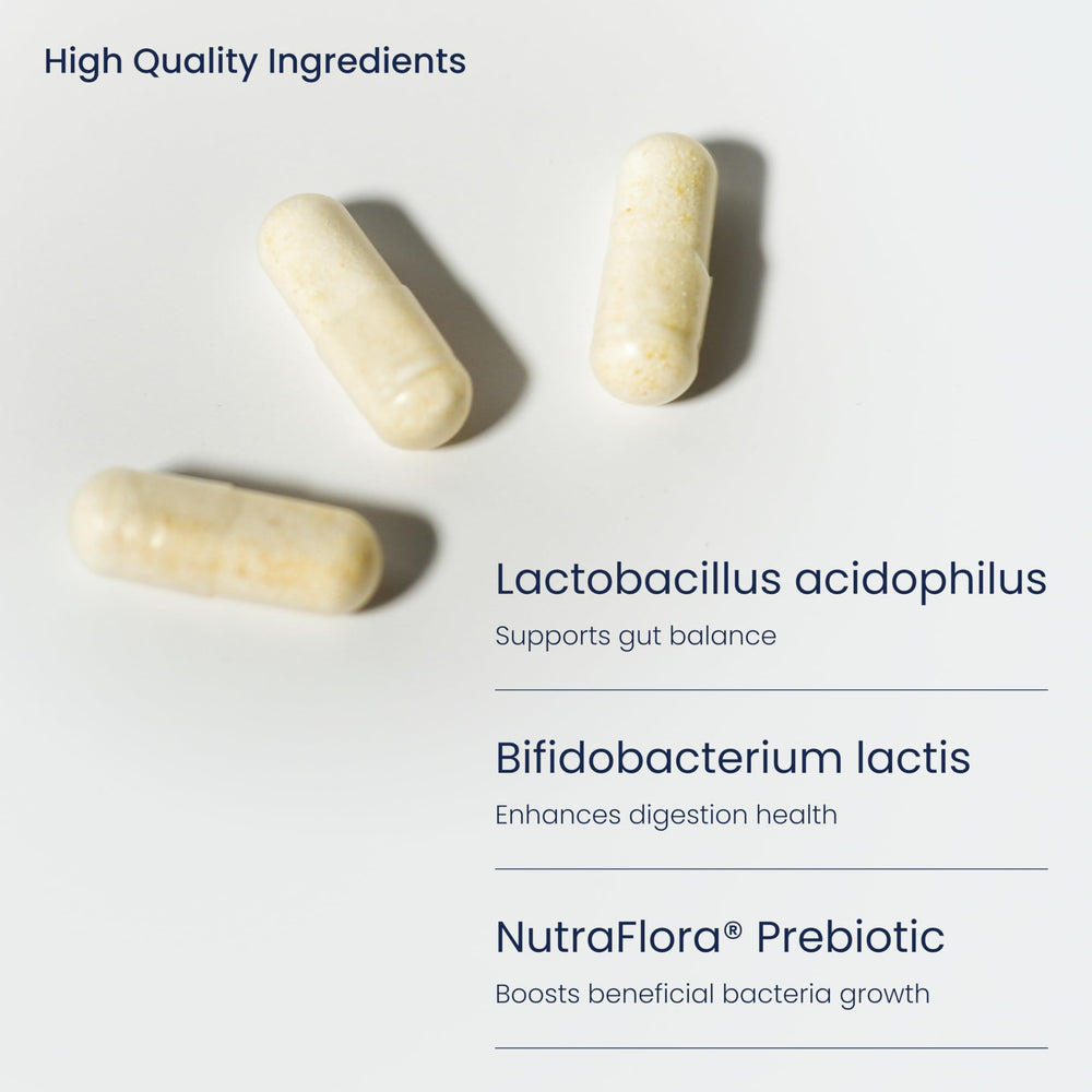 Lifestyle shot of taking PrevInex Probiotic with water after breakfast