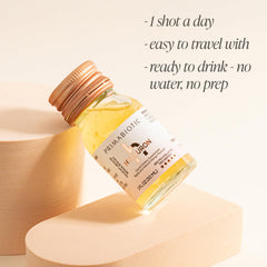 PRIMABIOTIC Hyaluronic Acid mango glass-setup showing refreshing hydration during routines.