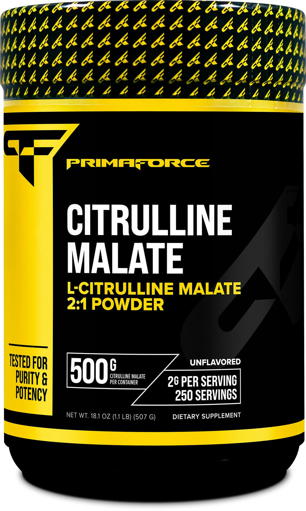 PrimaForce L-Citrulline Malate powder bottle for daily training support.