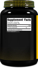 Primaforce L-Leucine powder label closeup highlighting quality controls.
