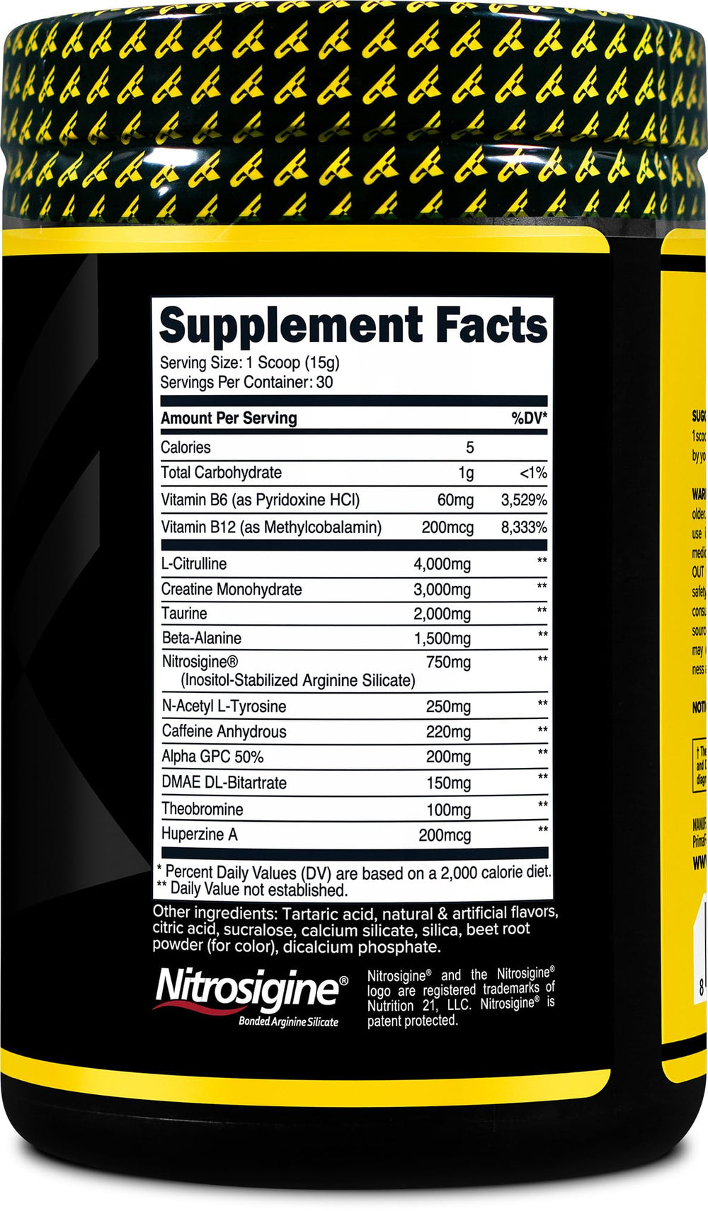 Primaforce Pre-Workout glass pour highlights refreshing flavor and potential performance support.