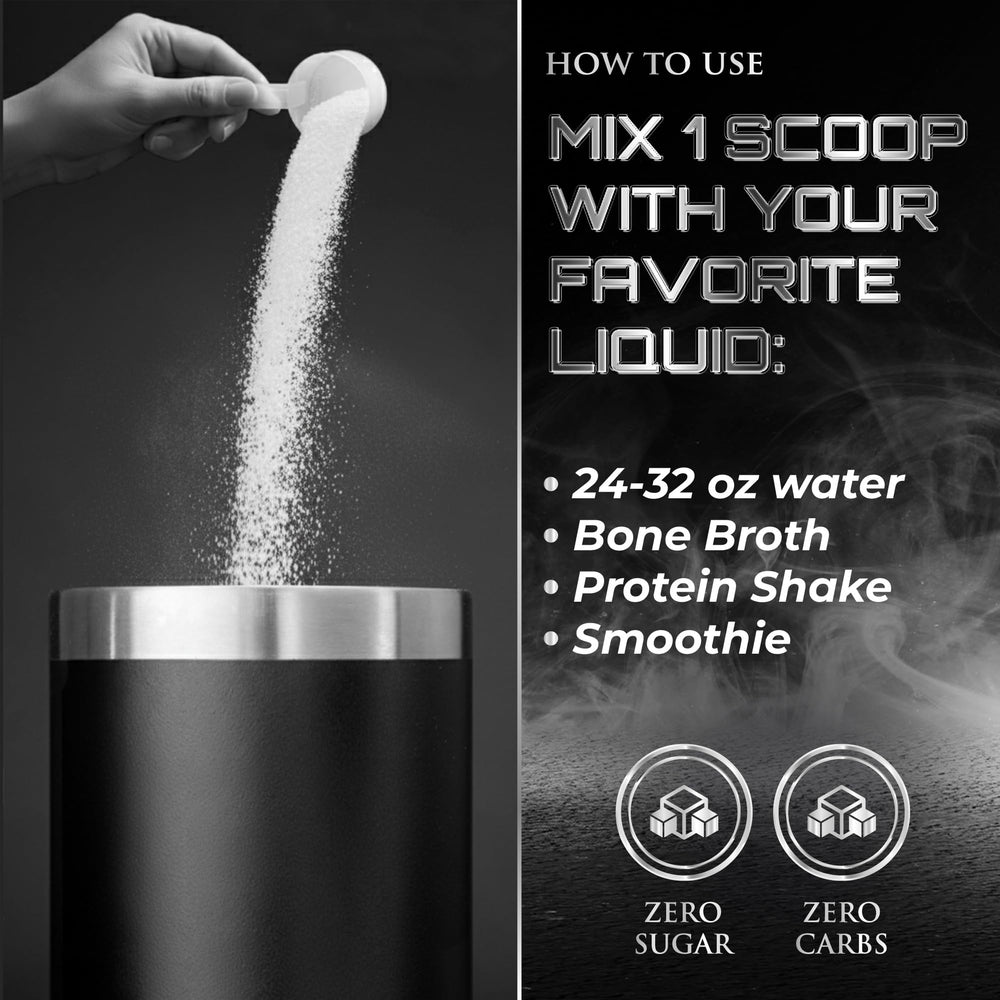 PRIMAL GENETICS Carnolyte+ athlete using powder before workout.