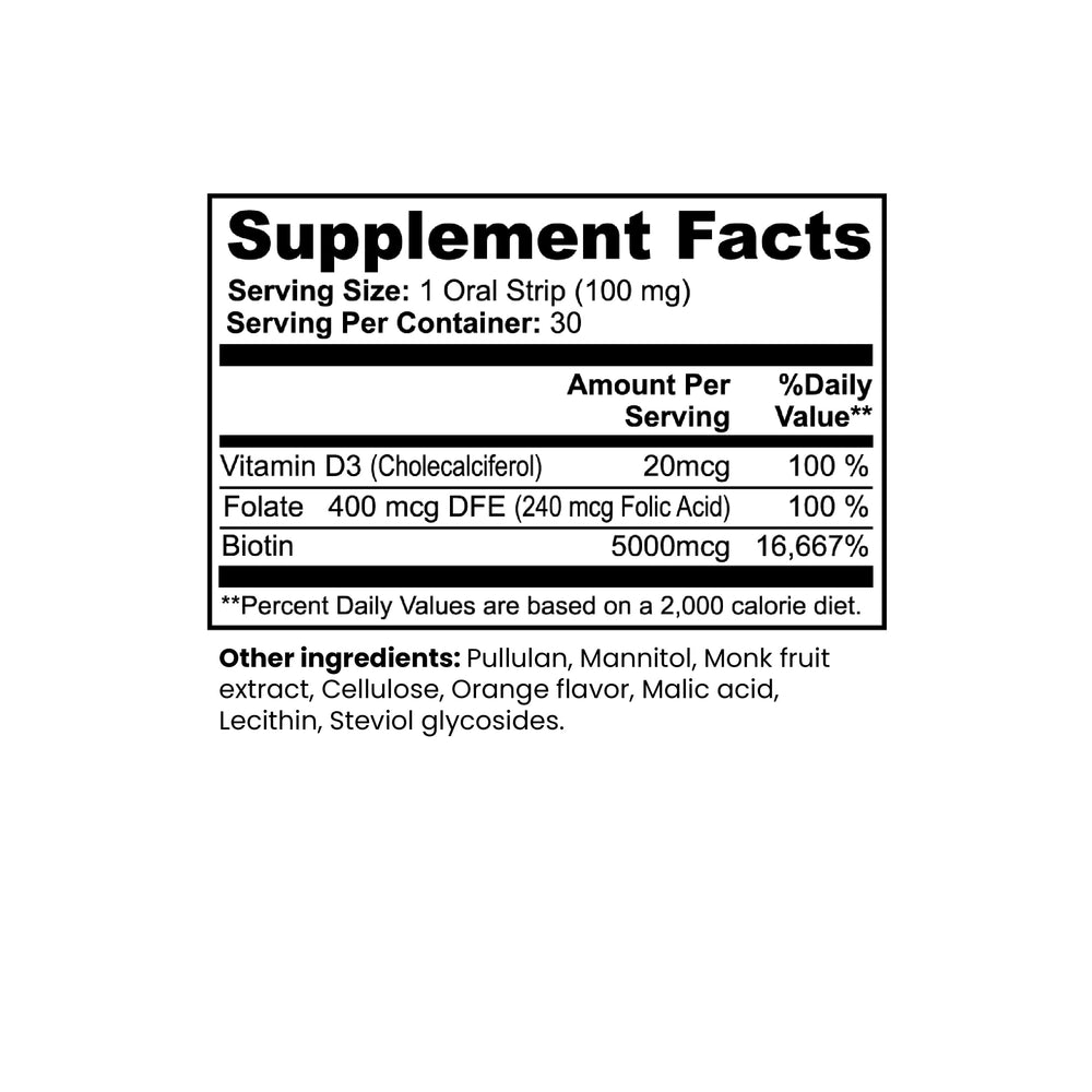 PRIMAL HAIR Biotin 5000mcg label indicating high-potency support.