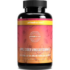 Primal Harvest ACV Gummies bottle with apples, convenient daily immunity support
