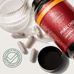 Primal Harvest Primal Liver packaging reinforces GMP-certified quality and third-party testing.