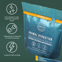 Primal Harvest sugar-free electrolyte mix helps hydration without sugar crash