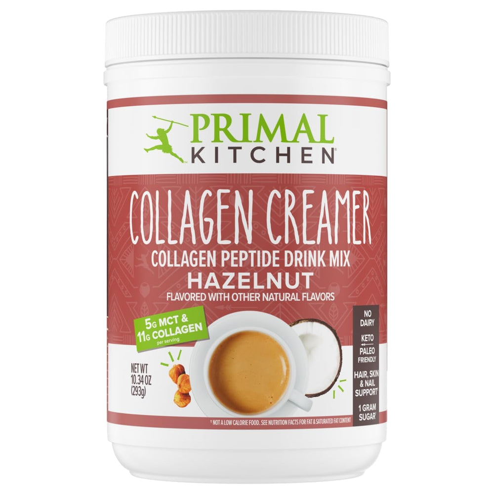 Primal Kitchen collagen variety-pack box showcases three flavors for versatility.
