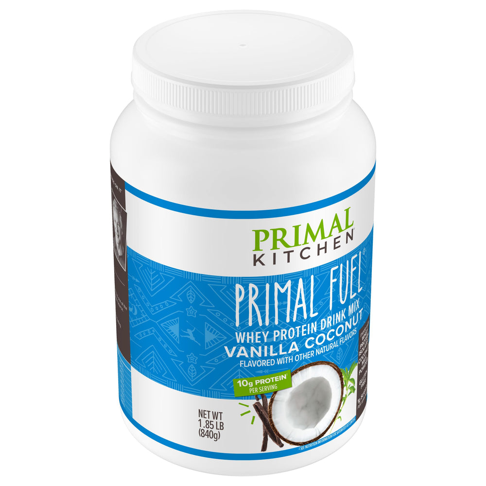 Primal Fuel label highlights gluten-free and monk fruit ingredients