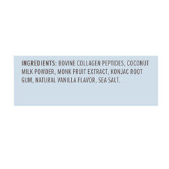Primal Kitchen Vanilla Coconut Collagen Fuel nutrition label highlighting ingredients