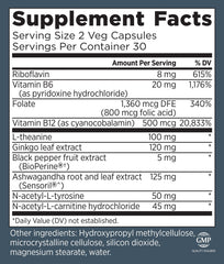 CogniForce bottle side view emphasizing convenient daily use with 60 capsules.
